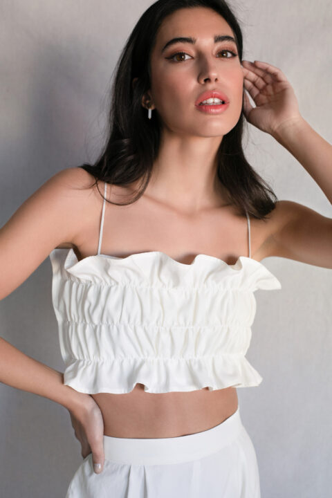Ethical fashion stylist & designers from Barcelona creating all white look